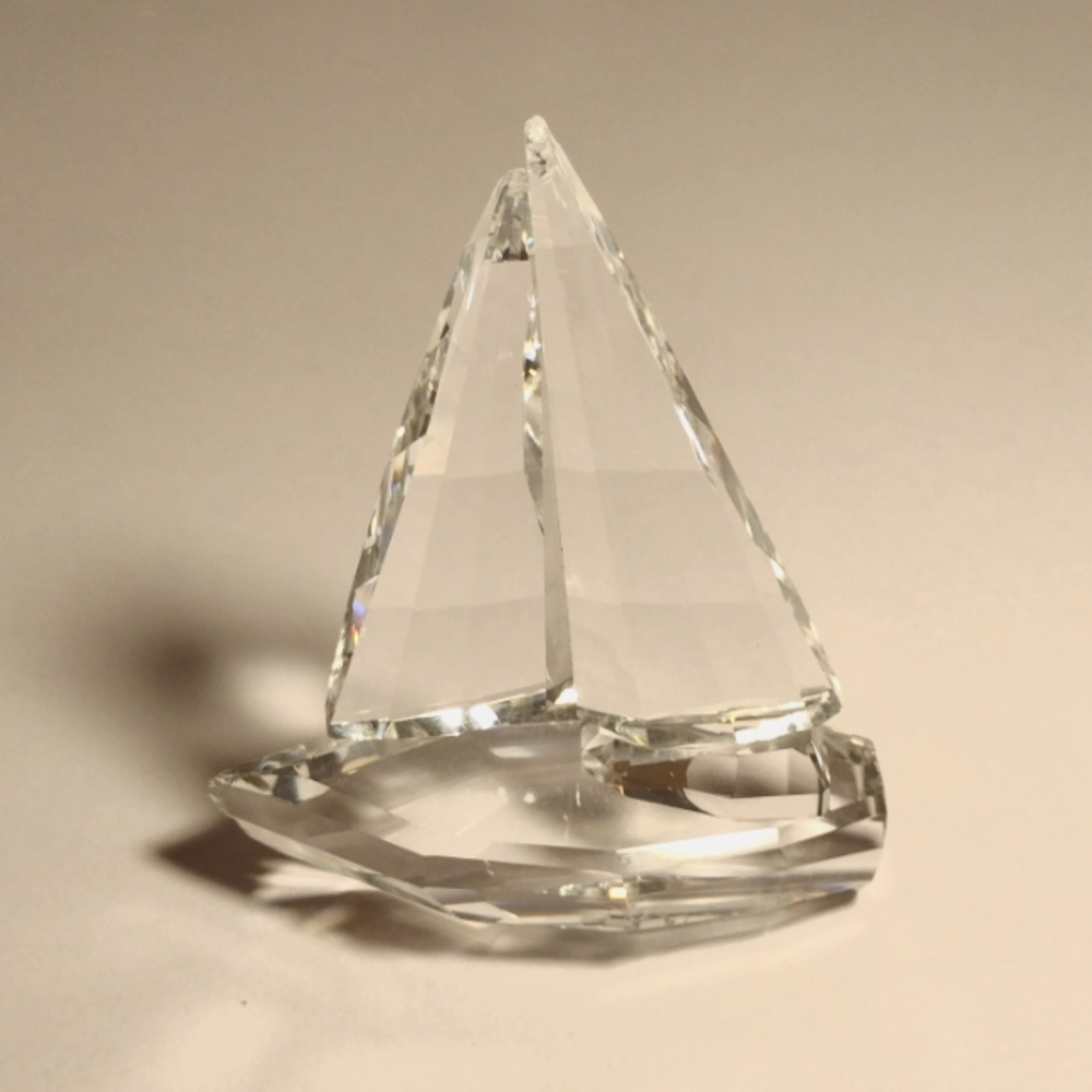 Sailboat, Glass Artwork Nautical Decor